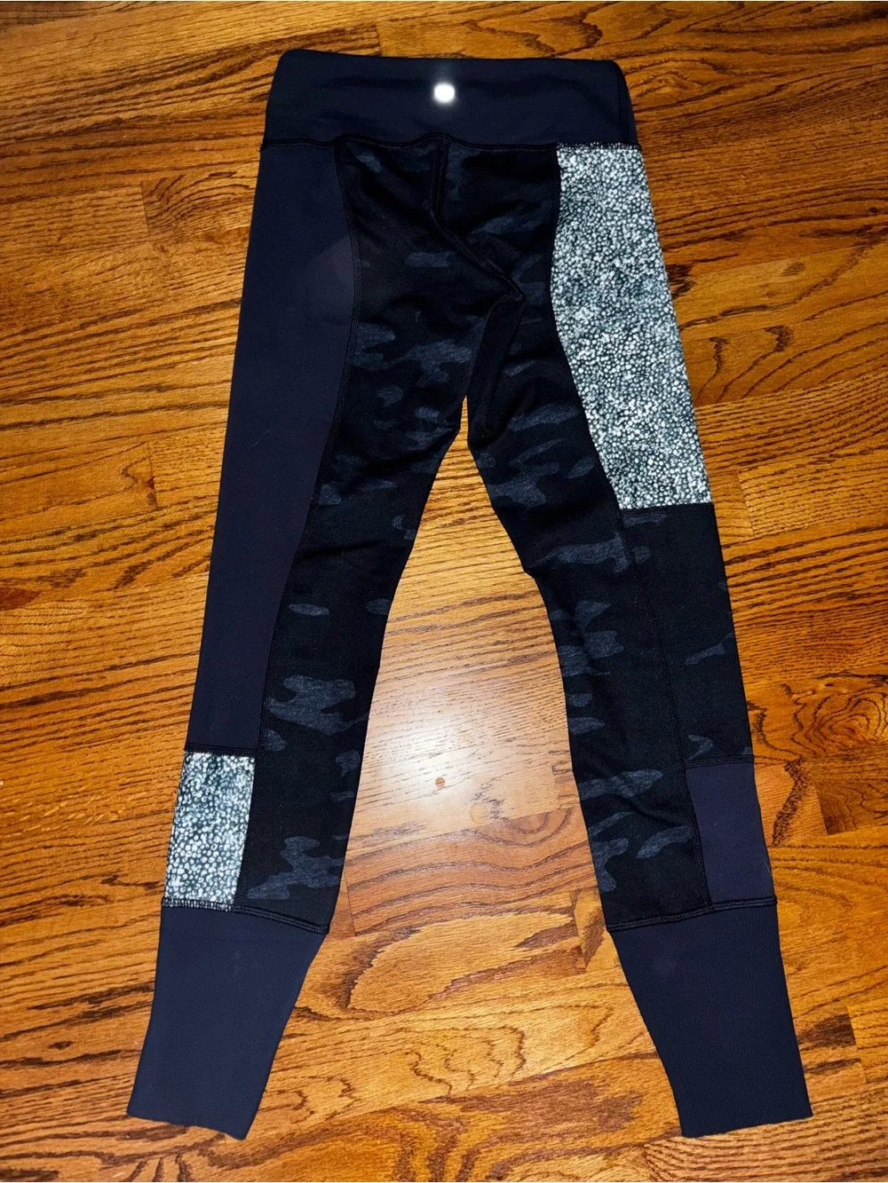 lululemon athletica Navy Blue Leggings with Camo and Floral Panels